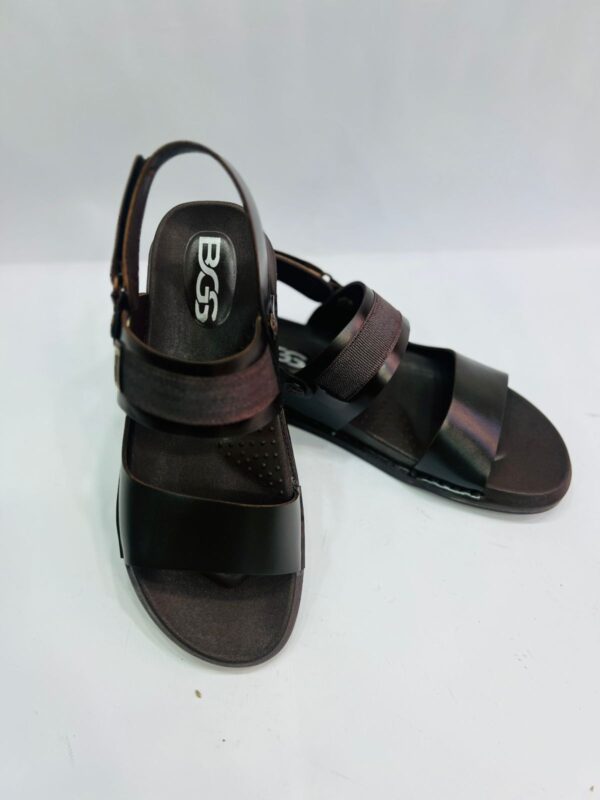 Full leather Sandal Shinny Brown